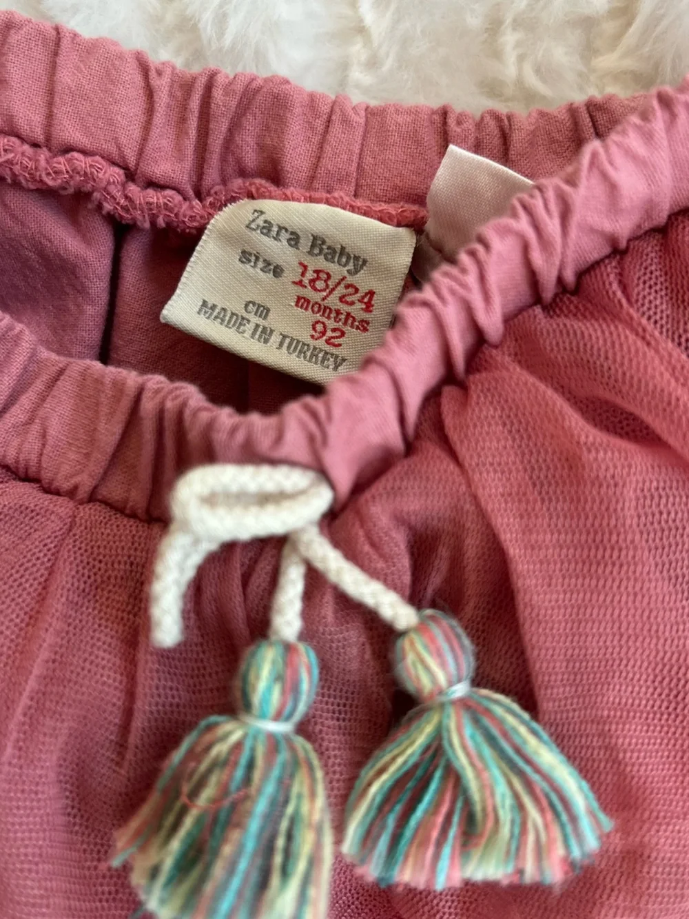 Zara Pink Tulle Accented Skirt